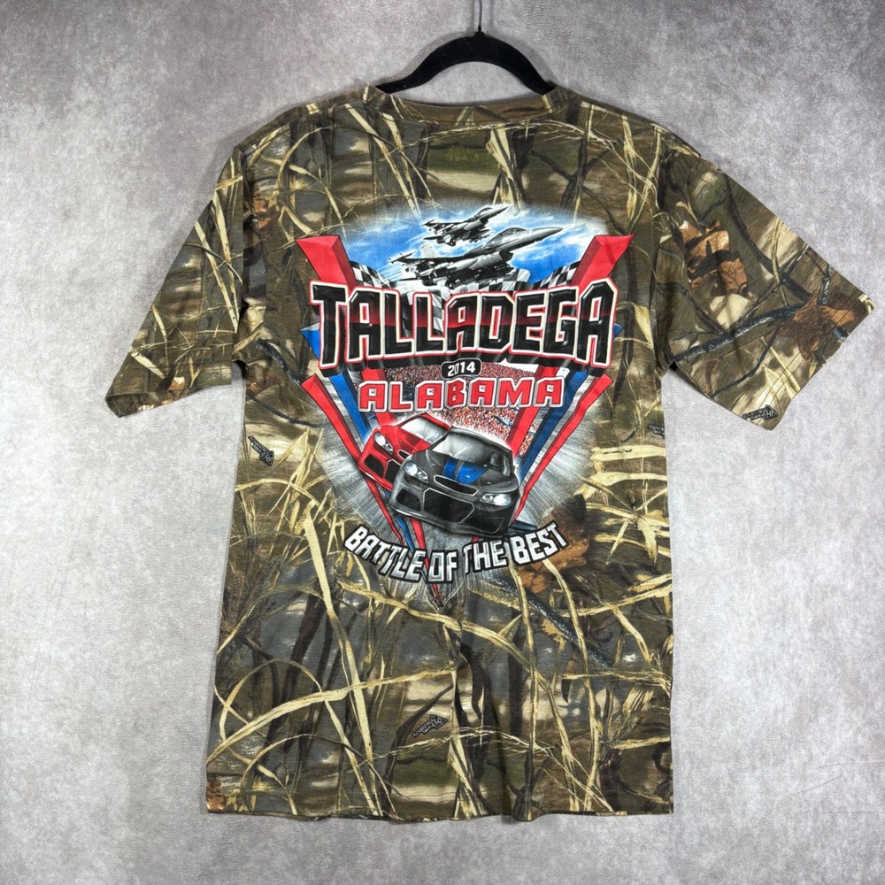 Club Red T-Shirt Mens M Camo Talladega Alabama 2014 Racing Graphic Camouflage